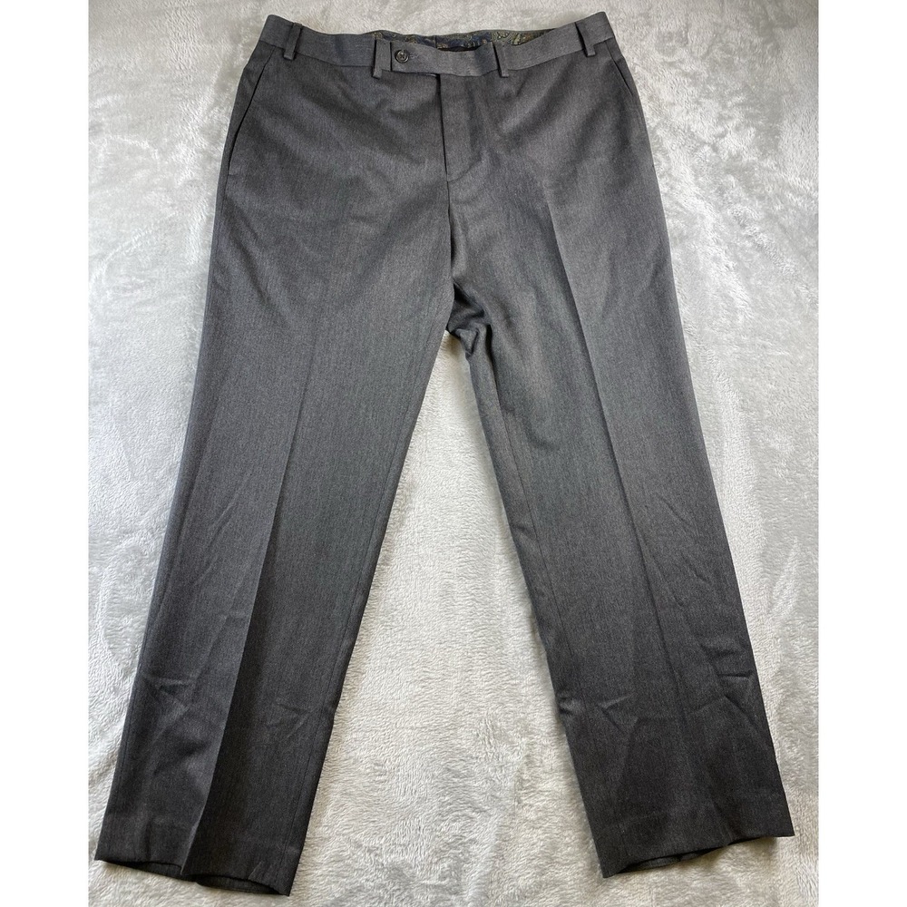 Lauren Ralph Lauren‎ Men's Charcoal Herringbone Trouser 36x29 Machine Washable